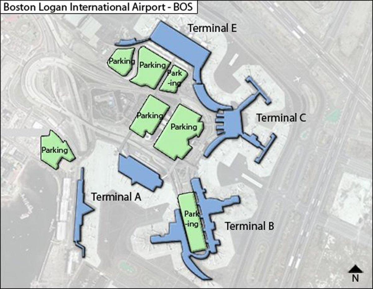 mappa di Boston Logan airport
