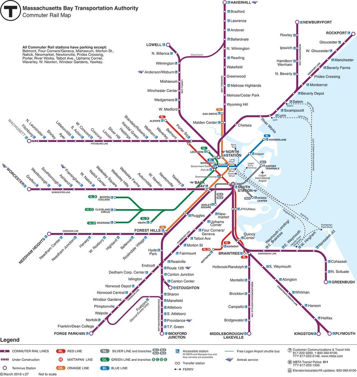 Boston stazione mappa