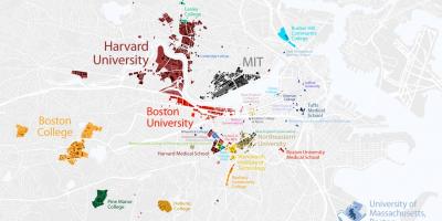 Mappa della università di Boston