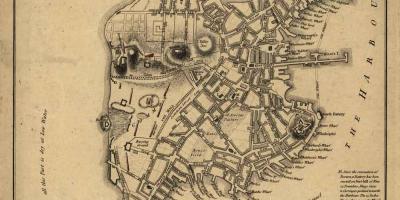 Mappa del centro storico di Boston