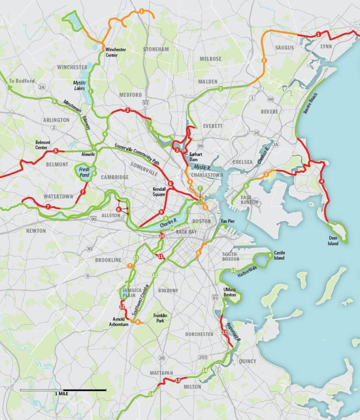 mappa di Boston moto