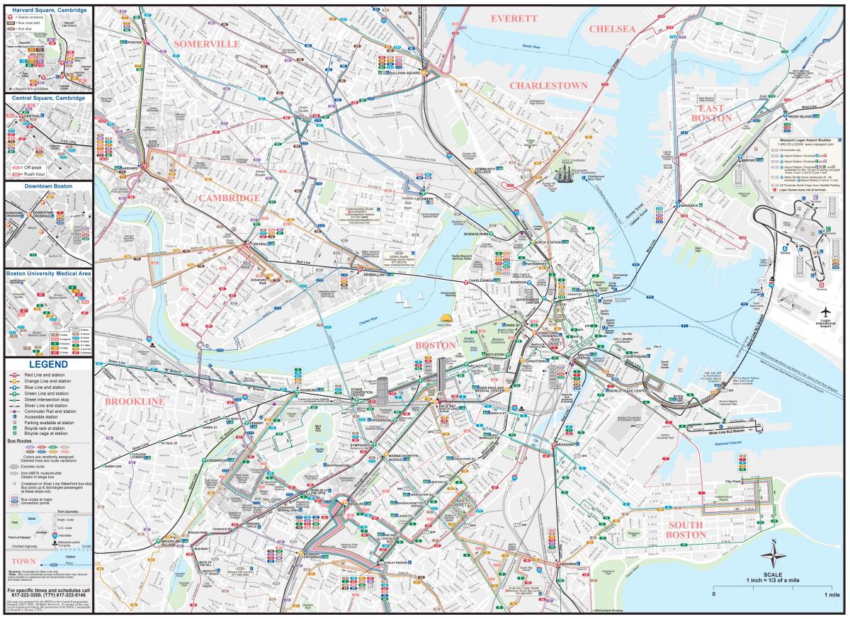 Autobus MBTA mappa