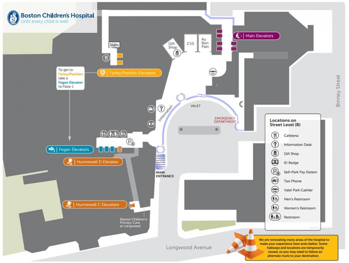 Children's Hospital di Boston mappa