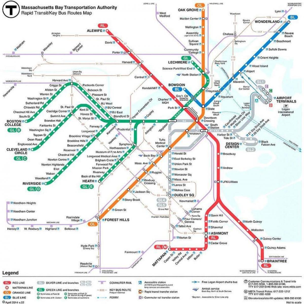 mappa di MBTA
