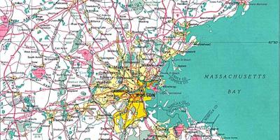Mappa dell'area di greater Boston