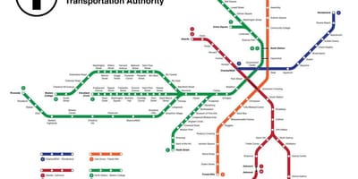 La metropolitana di Boston mappa