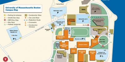 Umass Boston mappa del campus